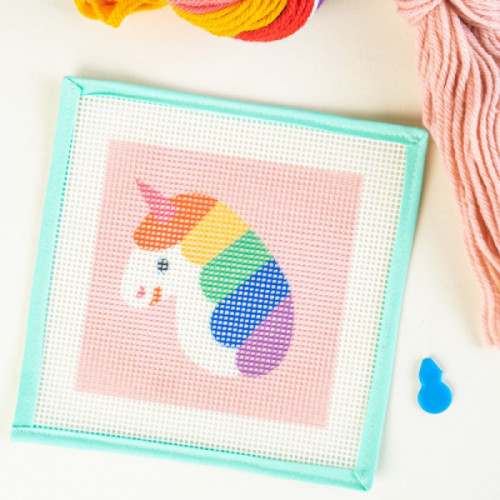 rainbow unicorn needlepointkit for kids