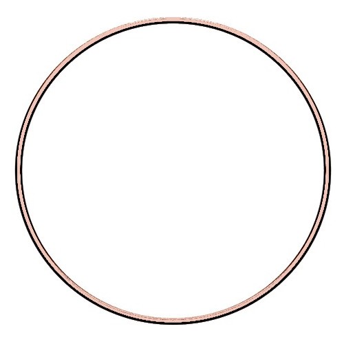 kovový kruh zlatý/strieborný/čierny/ružové zlato - ružové zlato 30 cm